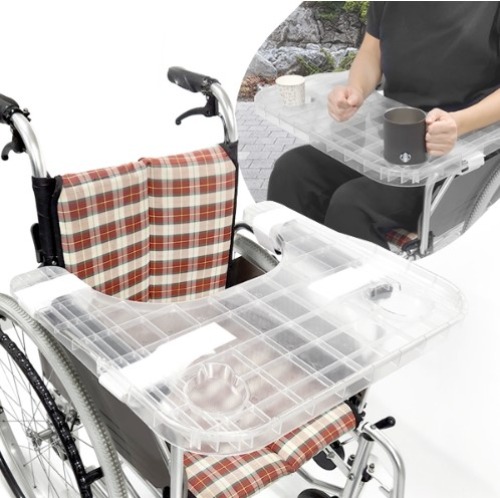 메디라이프 휠체어 플라스틱 식판(투명)